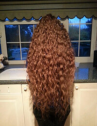 Amateur teen redreads with brown wavy hair