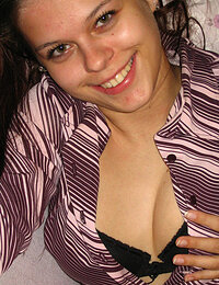 Posing amateur GF with long hair
